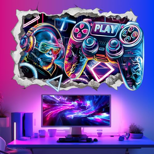 wondever Pegatinas de Pared Juegos 3D Adhesivos Decorativos