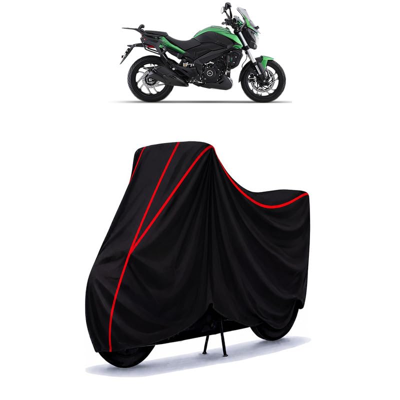 Image of Bajaj Dominar 400 Touring Water Resistant Bike Cover for All Motorcycles & Rain | Heavy Duty Taffeta Fabric | UV Protection, Dustproof, Scratchproof | All Weather Two Wheeler Cover with Elastic Bottom