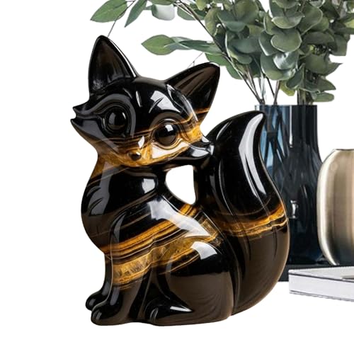 Estatua de animal, adorno de mesa de resina animales – Figura decorativa compacta para librería, escritorio, salón, balcón, patio o jardín
