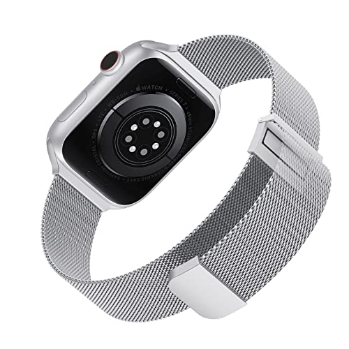 Tuocal Metal Upgraded Strap Compatible with Apple Watch Strap 42mm(Series 3/2/1) 44mm 45mm 46mm