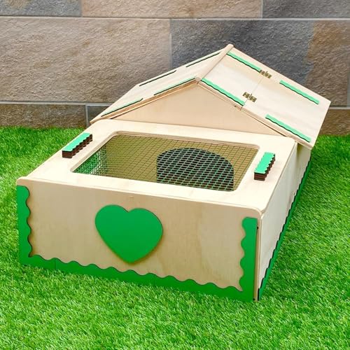 Casetta per tartarughe di terra, Terrario tartarughe terra, Casa, Giardino, Teca tartaruga, Recinto recinsione, Gabbia, Trasportino, Tartarugaio CM 62x42x28h