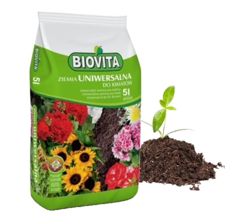 BIOVITA Sustrato Universal De 5 Litros, Multicomponente, Tierra Para Plantas, Listo Para Usar, De Origen Natural