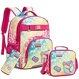 Juego de mochila 2 en 1 para niños: cada paquete viene con una bolsa escolar diaria y un estuche que a tu pequeño seguro le encantará. Tomamos la psicología de los niños como punto de partida, y utilizamos unicornios y dinosaurios como elementos de diseño. A tus hijos les encantará llevar esta bonita mochila y esperarán ir a la escuela o viajar.