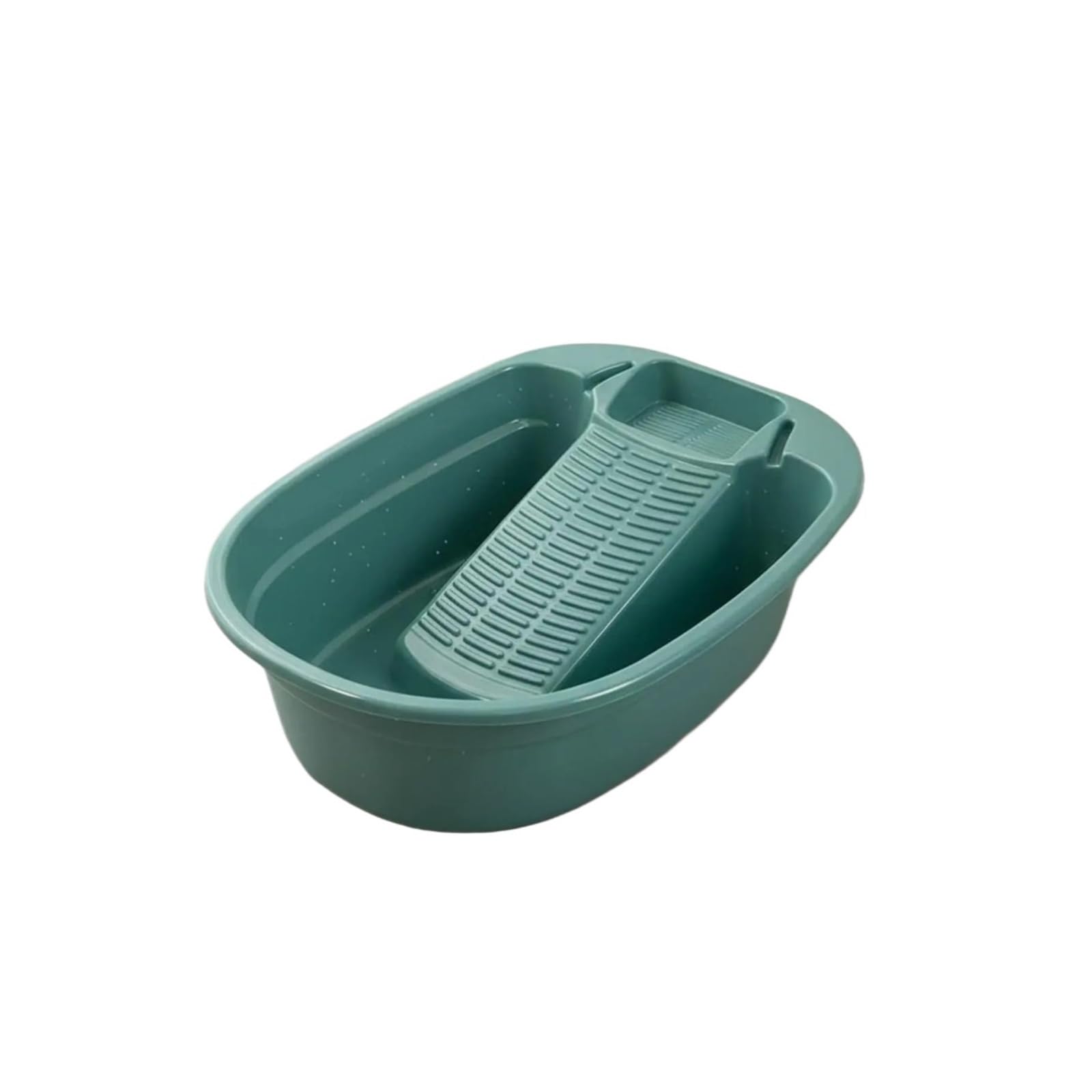 Antislip Washboard Basin Plastic Wash Tub with Integrated Washboard Thickened and 2 in 1 Design Large Capacity(Color 1)