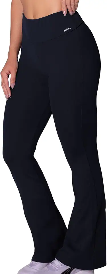 Calça Legging Flare Bailarina Poliamida Zero Transparência Cintura Alta Fit Elastano Selene