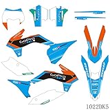  Gráficos completos Adhesivos Adhesivos Fondo Motocicleta Personalizado Número Nombre Para KTM EXC EXC-F 125 250 300 350 450 2014 2015 2016