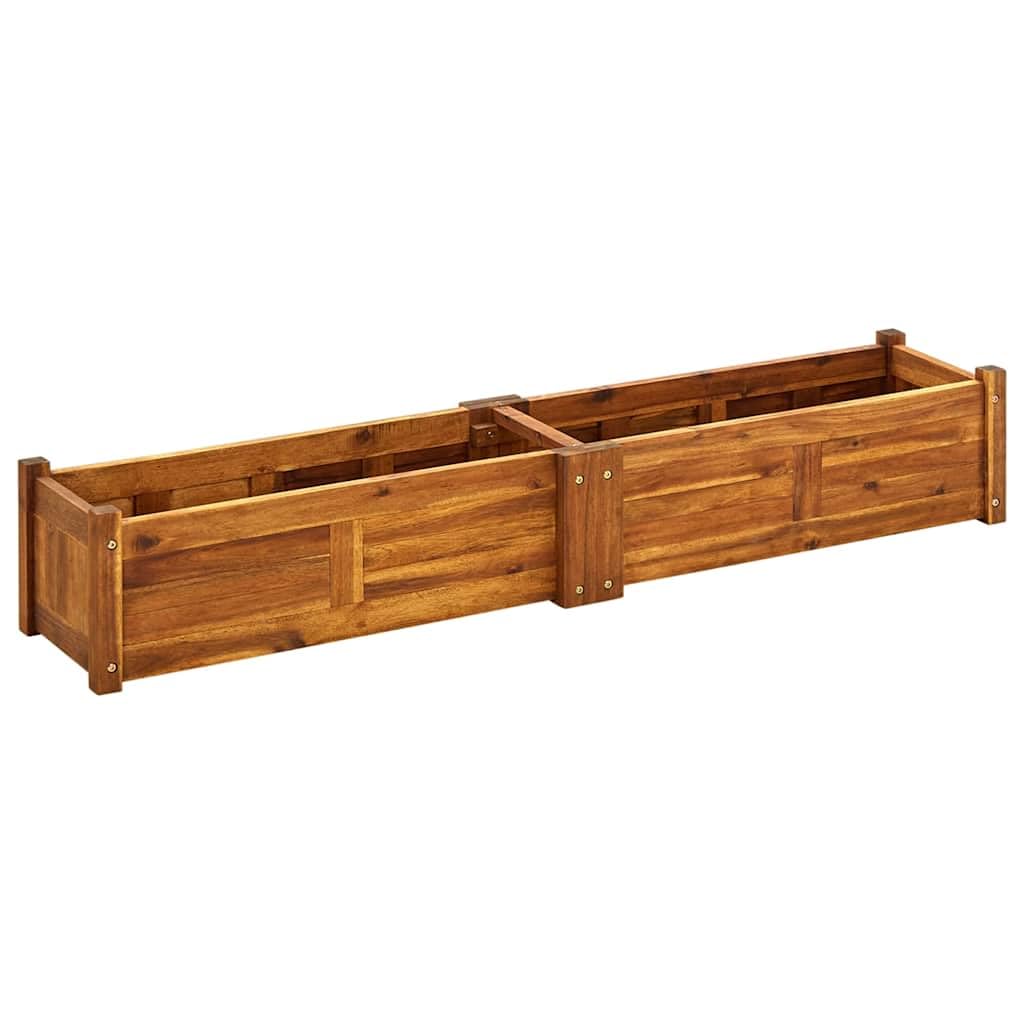 Garten-Hochbeet Akazienholz 150x30x25 cm Blumenkübel Pflanzkasten