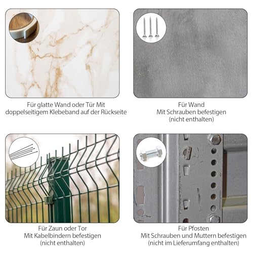 2 Stück Videoüberwachung Schild Set 20x30cm,Warnung vor dem Hunds Schilder Lustig Metall Alu Gebürstetes Videoüberwacht Schilder Achtung Hundschild Warnung vor dem Hund Schilders für Zuhause Outdoor