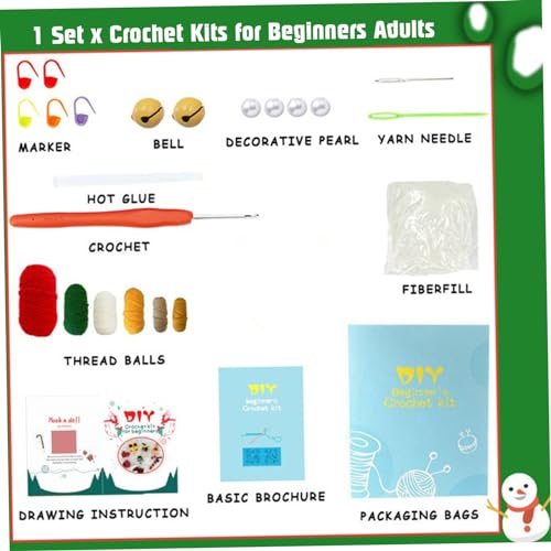 Juego de crochet navideño ideal para decorar el hogar en familia con niños 4