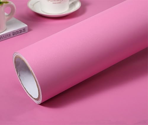 Miniatura 4 de Temall Papel tapiz autoadhesivo de color liso, impermeable, para estantes, cajones, gabinetes, 15.6 pulgadas x 9.8 pies (rosa)