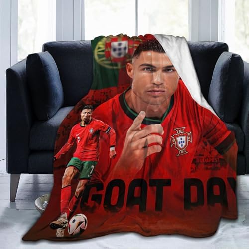 Soccer Throw Blanket,Gift Blanket for Football Lovers,Lightweight Decor Blanket for Couch, Bed and Sofa All Seasons (color2, 60"x50")