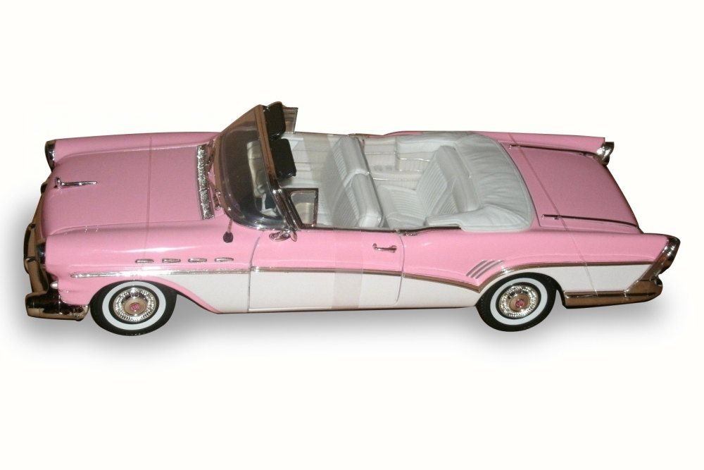 1957 Buick Roadmaster Convertible, Pink & White - Motor Max 73152