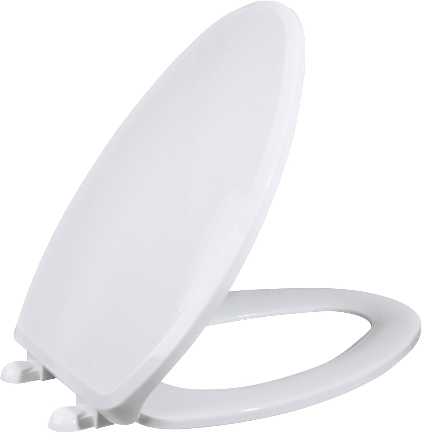 VICAR M-100 Elongated Toilet Seat – Standard Close, Durable Plastic, Easy Install, Closed Front, Universal Elongated Fit, White