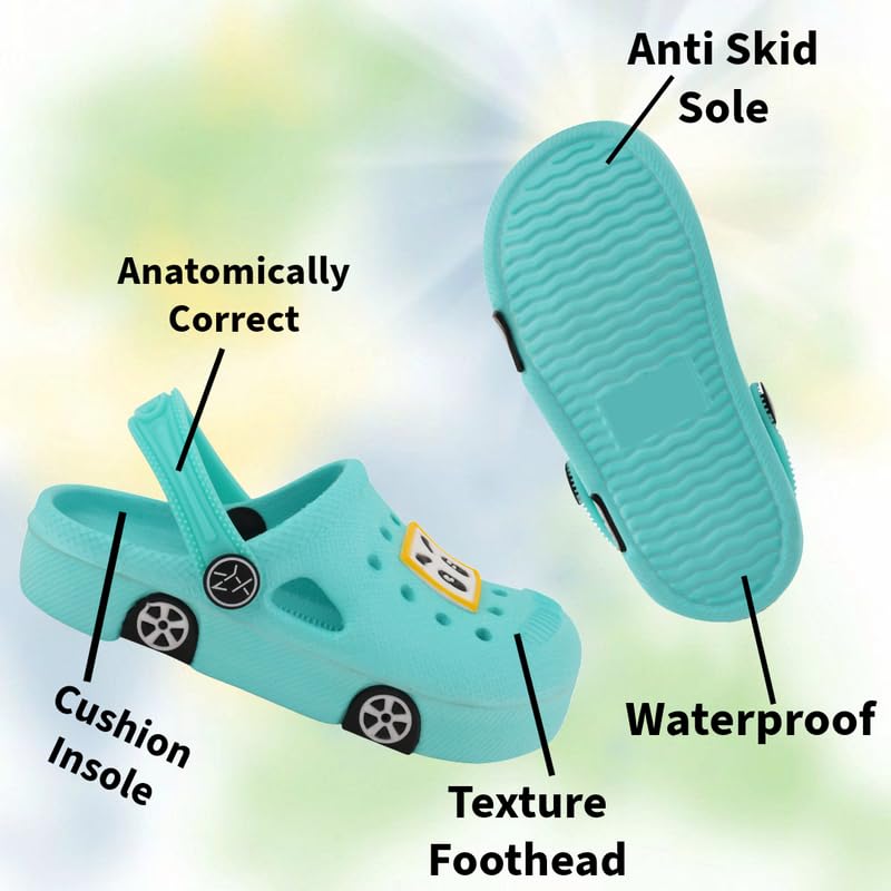 Image of ONFEET Eva Flipflops for Kids, Car Design Kids Flip Flops for Boys and Girls for Dailyuse