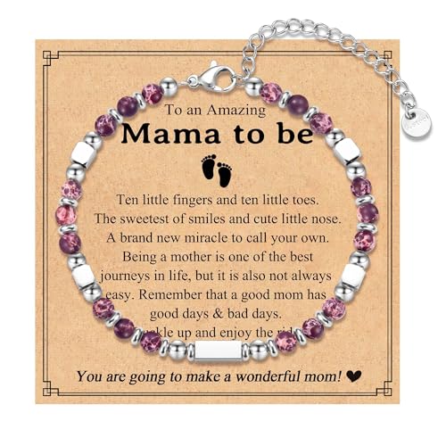Image of Mothers Day Gifts for Mom Aunt New Mom to Be Mother in Law | Tiny Stone Bracelets Birthday Christmas Jewelry Presents for Bonus Mom Women