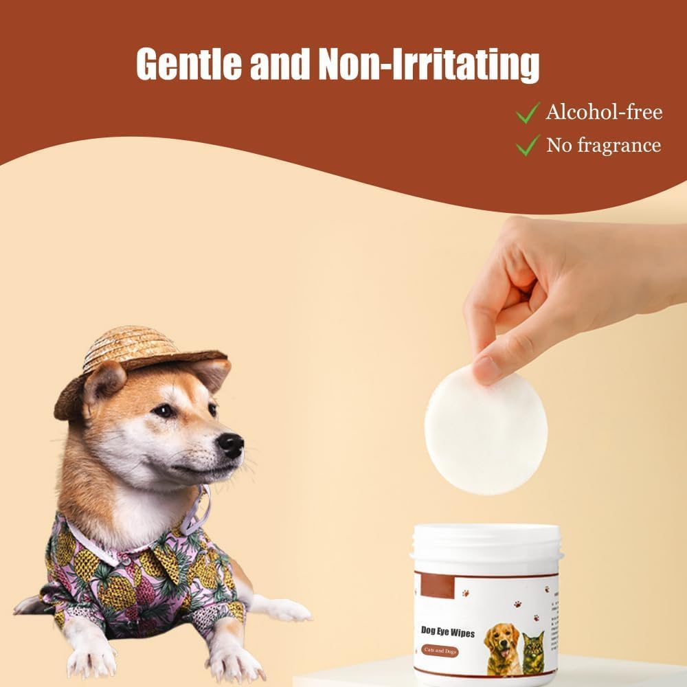 Pet Eye Wipes for Dogs and Cats, 200 Count, Tear Stain Remover, Unscented, Face Cleaner 3