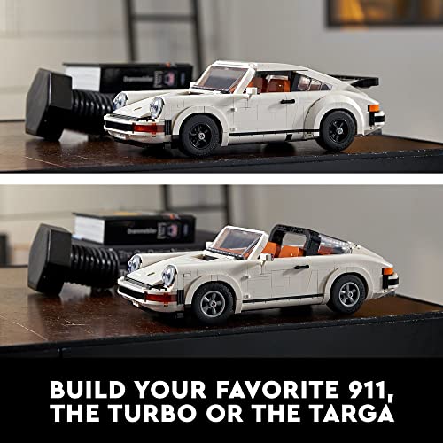 LEGO Icons Porsche 911 10295 Building Set, Collectible Turbo Targa, 2 in1 Porsche Race Car Model Kit for Adults and Teens to Build, Gift Idea