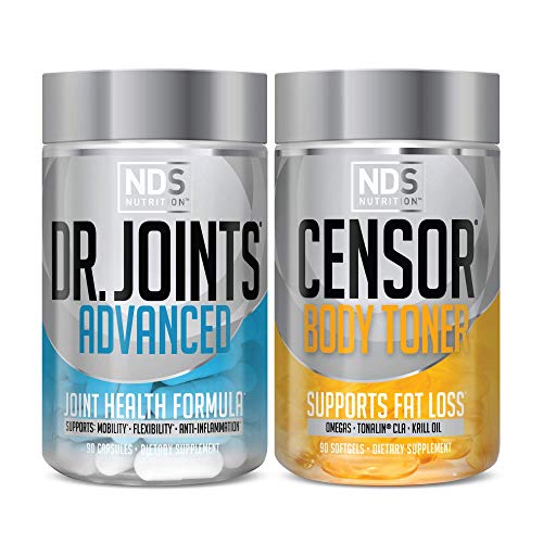 NDS Nutrition Dr. Joints Advanced Joint Health Formula (90 Capsules) & NDS Nutrition Censor Fat Loss and Body Toner (90 Softgels)