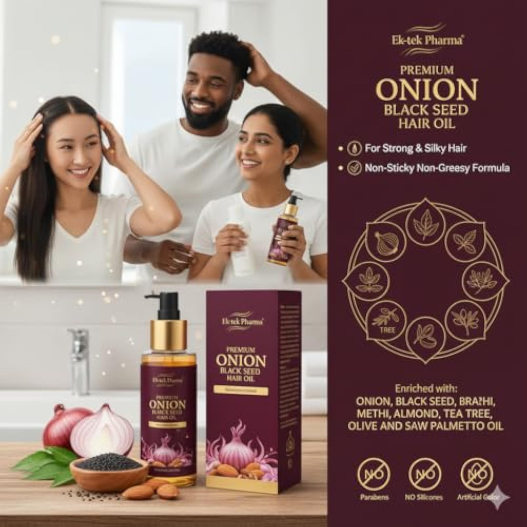 Onion Black Seed Hair Oil, 100ml