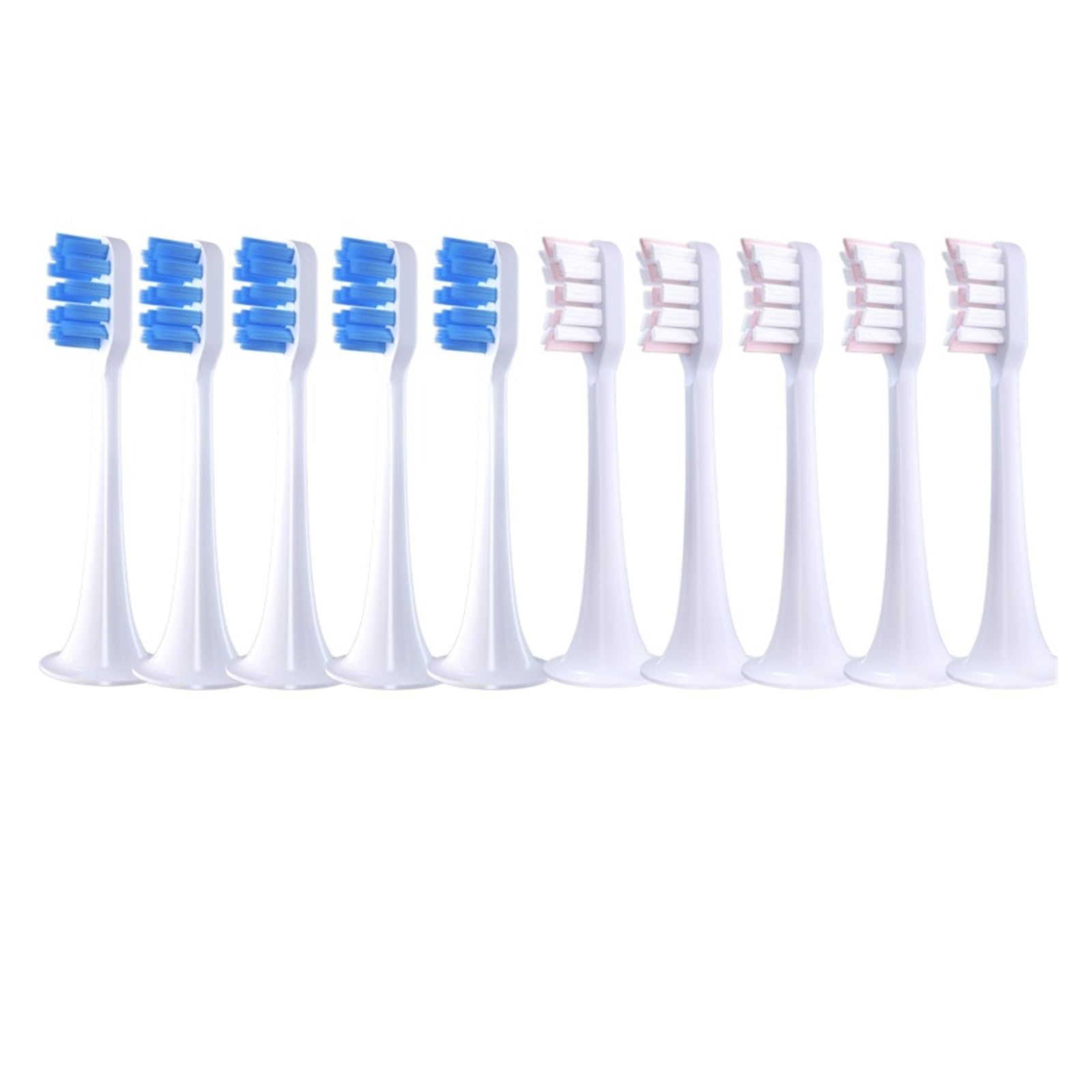 tianwandong 10 sztuk wymiennych końcówek do szczoteczki elektrycznej T300/500 Sonic Soft DuPont Bristle Wymienna końcówka do szczoteczki do zębów(5BlueD5Pink)