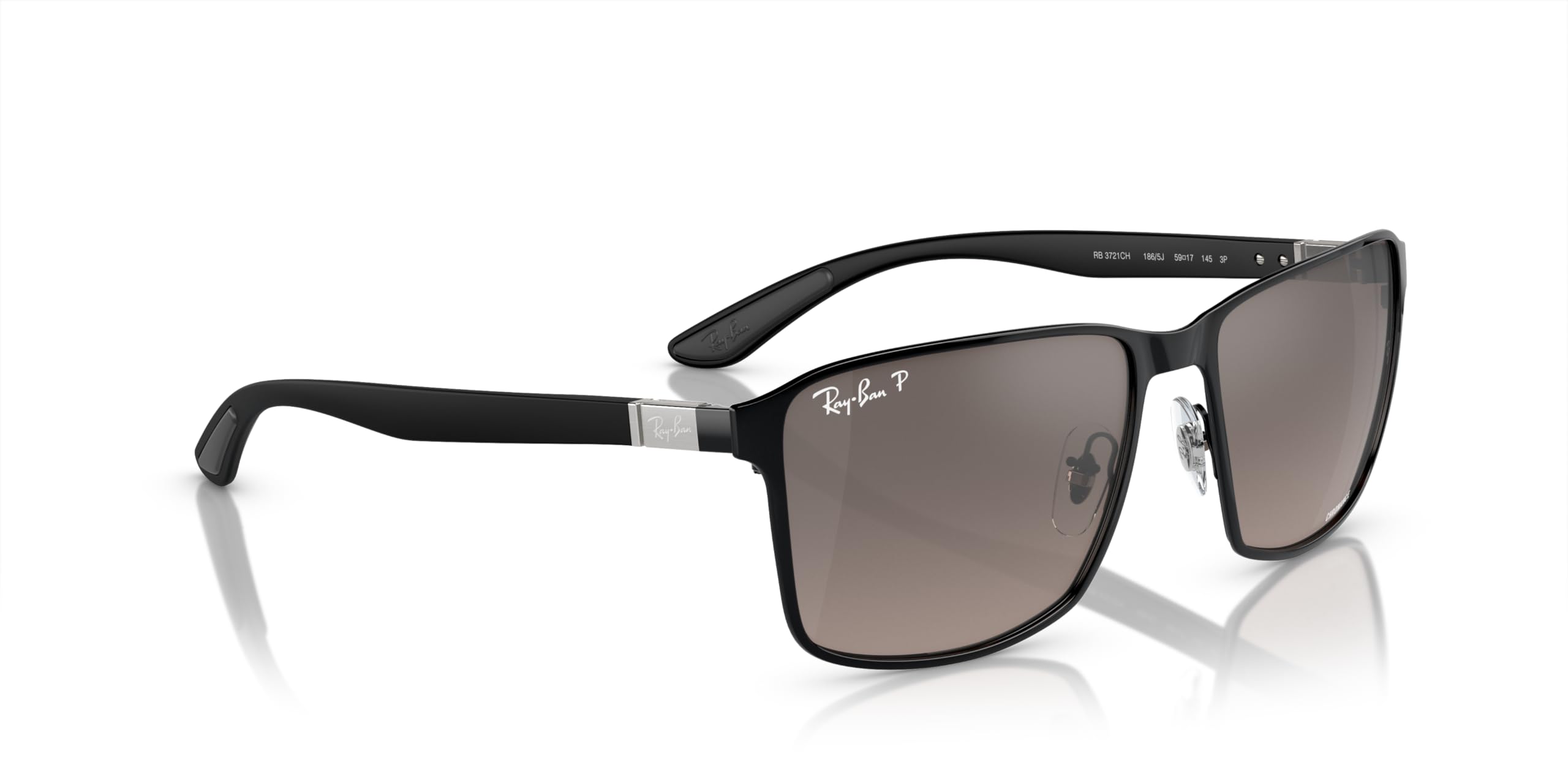 Ray-Ban Rb3721ch kwadratowe okulary przeciwsłoneczne chromance