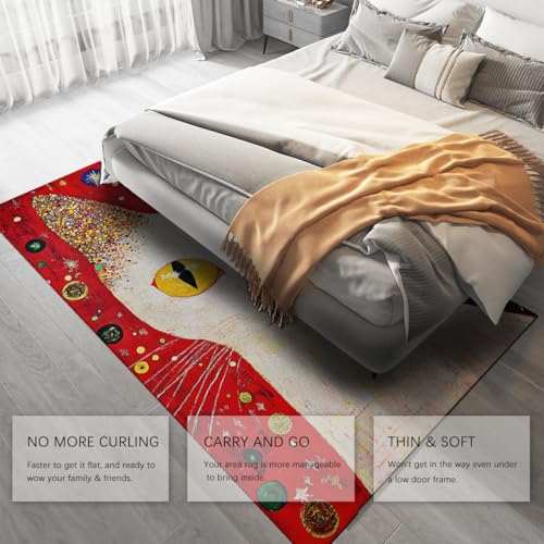 Tapis doux chat blanc lavable pour protéger et décorer le sol du salon