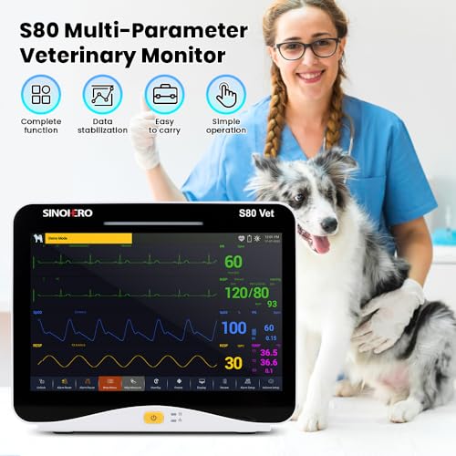 Image of Veterinary Monitor 10.1'' Multi-Parameter Touch Screen Pet Monitor for Cat, Dog,Cow,Pig,Horse and Other Animals (Standard Size)
