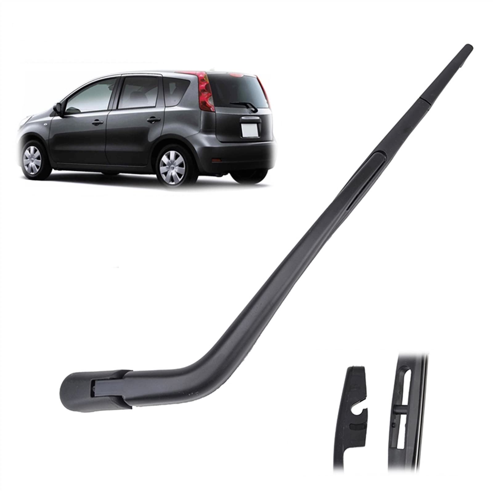 Essuie-glace arrière et bras pour Nissan Note MK1 2004-2013 contre le manque de visibilité
