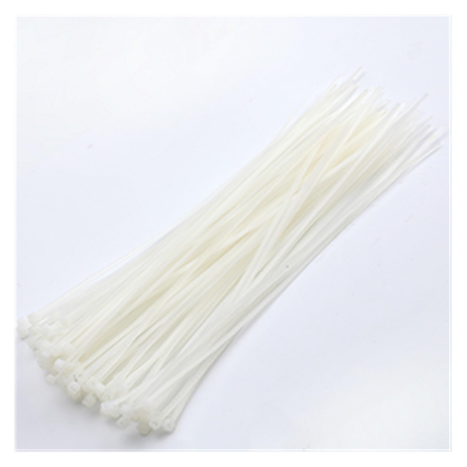 Fascette in nylon, fascette stringicavo, 100 fascette stringicavo in nylon autobloccanti, fascette stringicavo in plastica, fascette stringicavo fai da te, organizer for cavi(White,3x150mm)