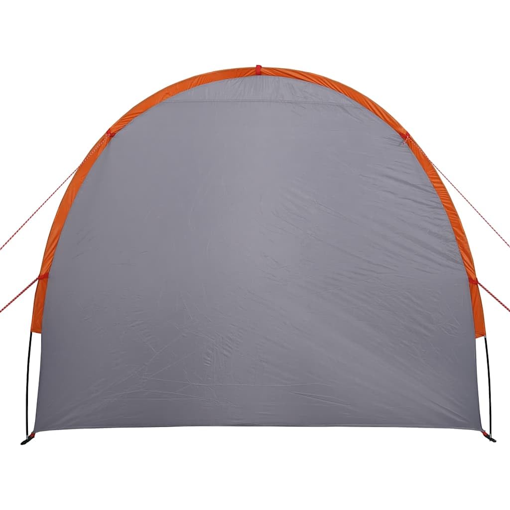 Tienda de campaña impermeable gris y naranja para camping, tienda de campaña con espacio de almacenamiento, accesorios para excursiones familiares, tienda de campaña de poliéster impermeable con