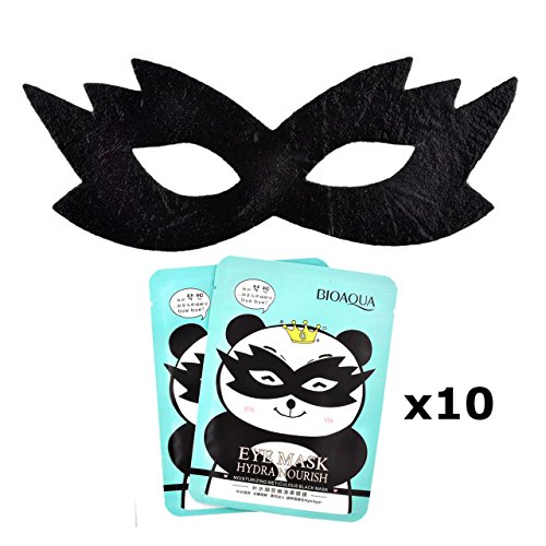 CCbeauty 10-Packs Hydrating Moisturizing Meticulous Black Eye Mask Sheets Anti-Wrinkle and Remover Dark Circles Under Eyes Treatment Mask …