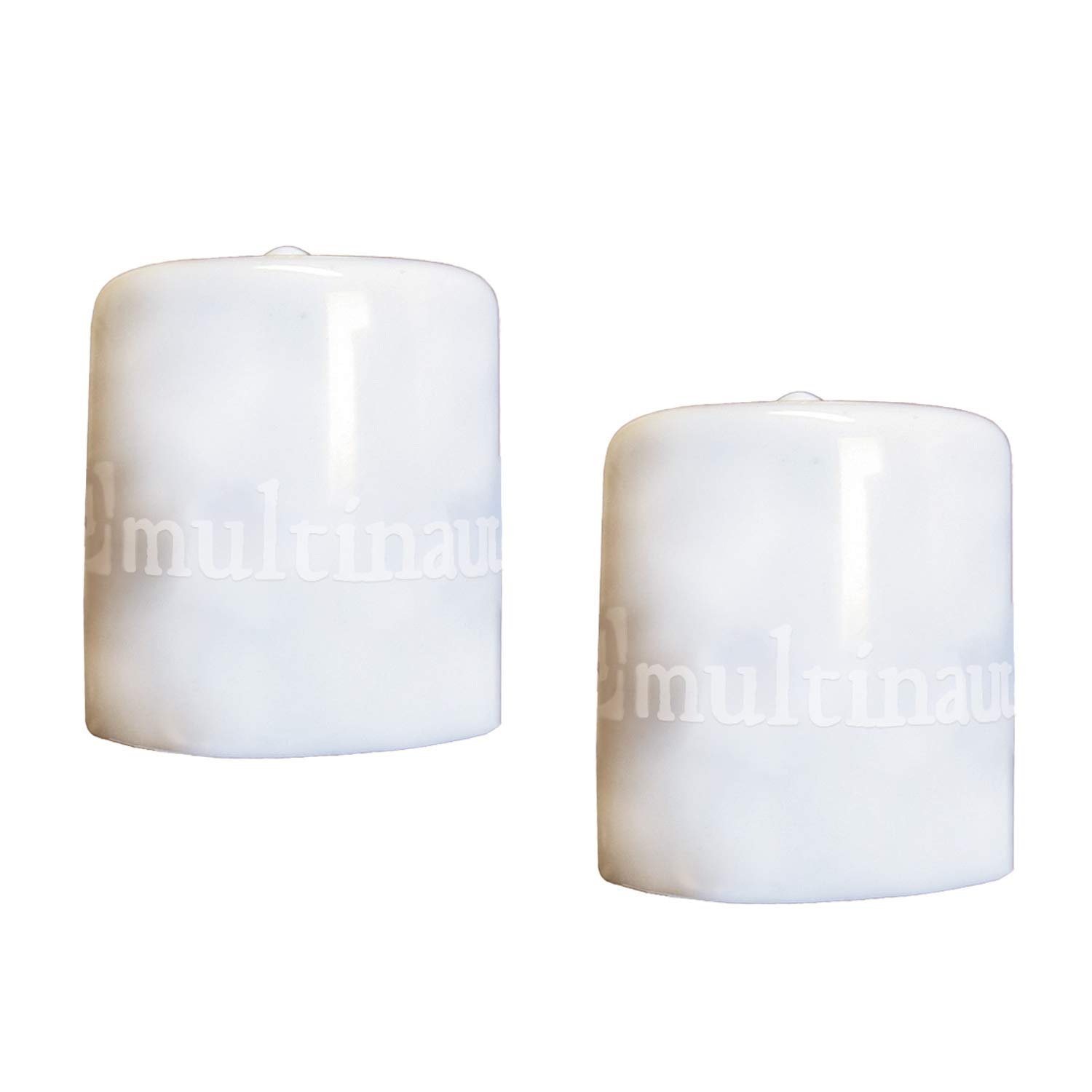 Multinautic 2pcs White Durable Pile Caps for Dock