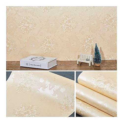 Fácil de decorar Fondos de pantalla populares Pelar y pegar Plataforma revestimiento de vinilo cajón Forro de papel viejo contador de actualización 17.7''x9.8'Beige flor pintado decorativo decoración