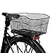 Metall Fahrradkorb schwarz für Gepäckträger - 40 x 30 cm - Einkaufskorb für Fahrräder zur Festmontage - Einkaufskorb Transportkorb Metallkorb Korb Tasche für Fahrrad engmaschig