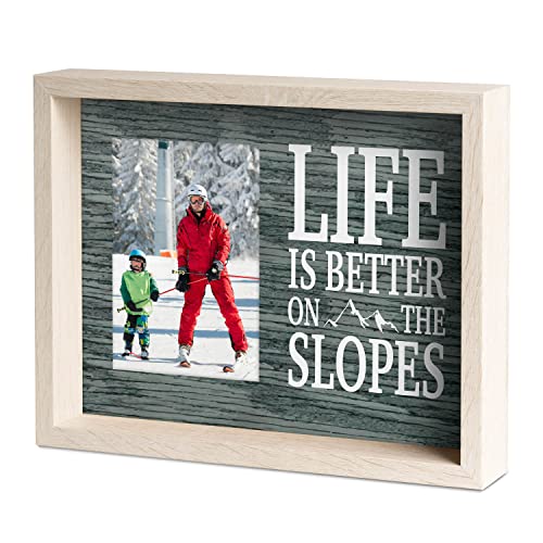 ChalkTalkSPORTS Premier Skiing & Snowboarding Photo Frame | Life is Better On...