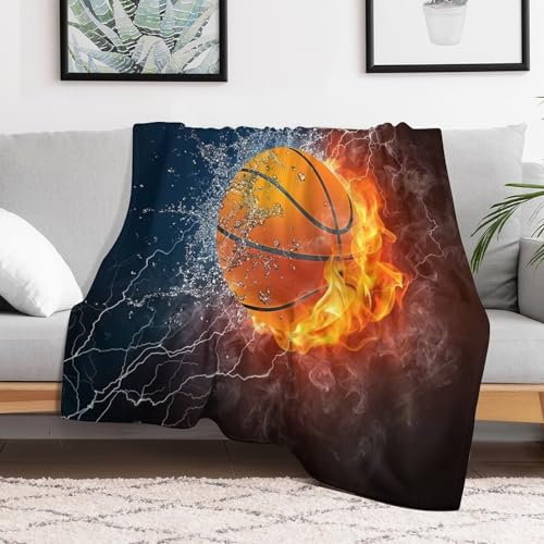 Couverture Basket-Ball flanelle contre le froid plaid doux 180x200