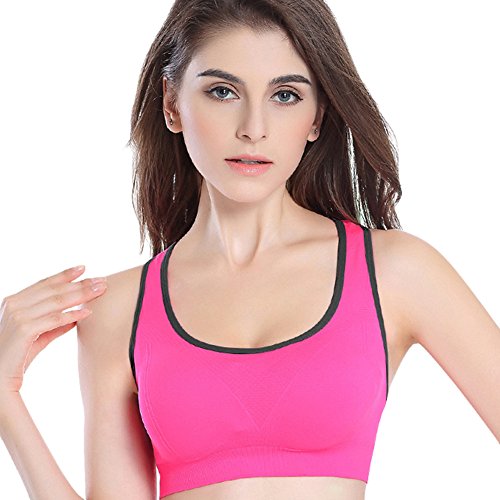 chendongdong - Sujetador deportivo - para mujer Rosa hot pink SA