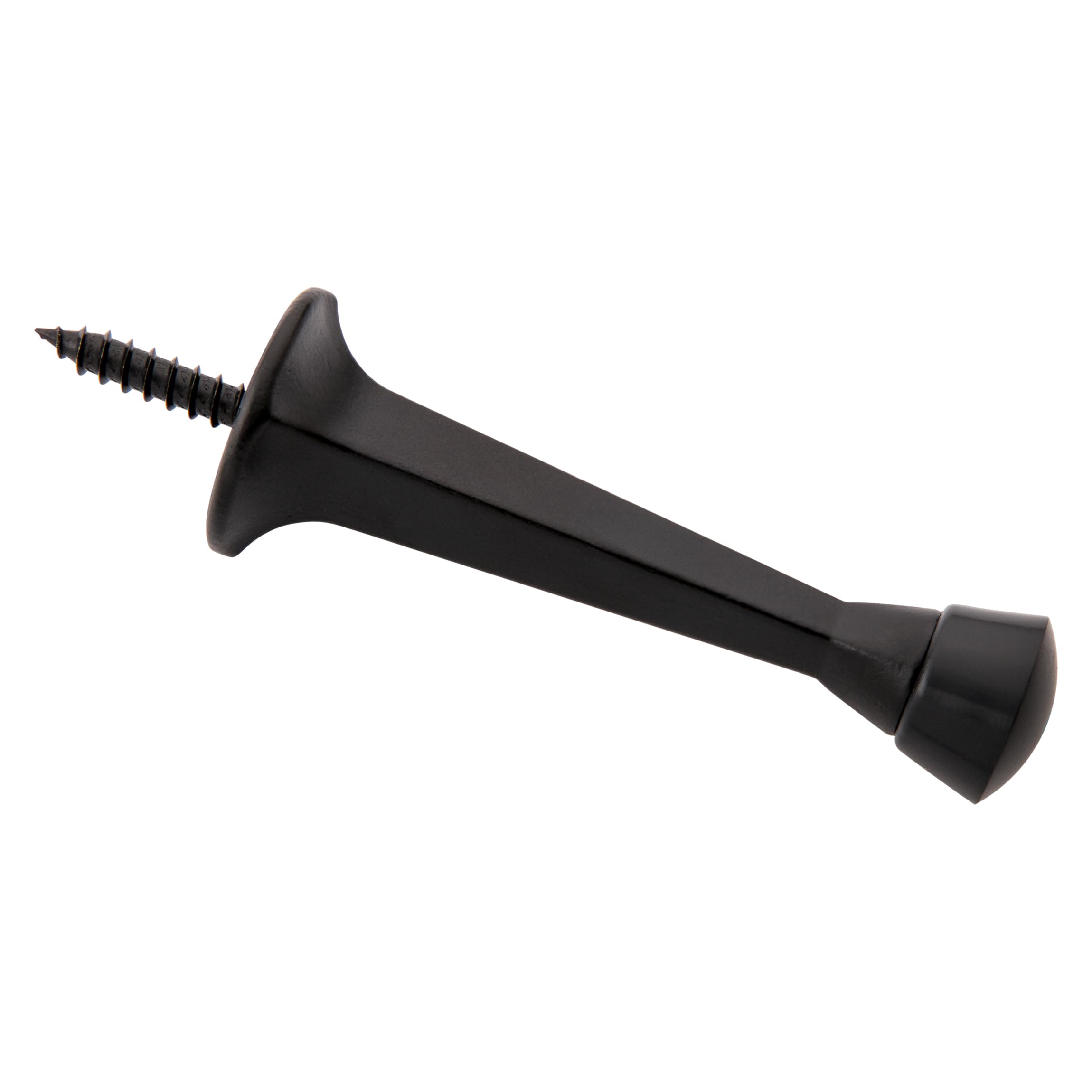 Butée de porte rigide pour éviter les impacts muraux noir mat 3"
