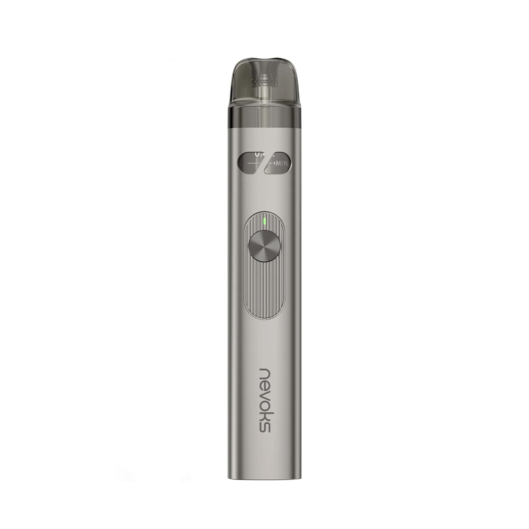 TVDCNevoks Feelin A1 Pod Kit, Refillable Pods, Smooth Semi-Matte Surface, Airflow Control Slider, E-Cigarettes, 2ml Cartridge Capacity, No Nicotine, (Grey)