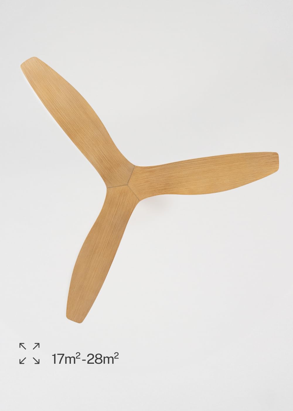 CREATE / WIND BALANCE/Ventilateur de plafond blanc bois naturel avec télécommande / 40W, Silencieux, Ø132 cm, 6 vitesses, programmable, fonction été-hiver