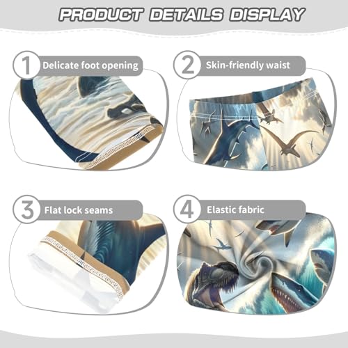 Toddler Girls Leggings Printed Yoga Pants Leggings Dinosaurs and Sharks for Kids3