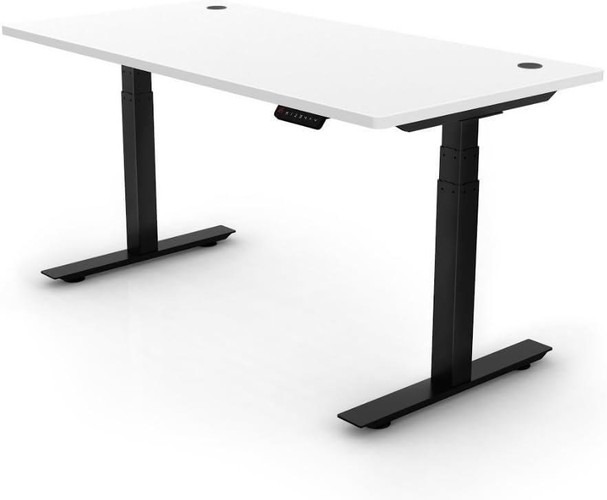 Ergopose "EPO" Standing Ergonomic Electric Height-Adjustable DIY Desk Frame Workstation in Black (Top not Included)