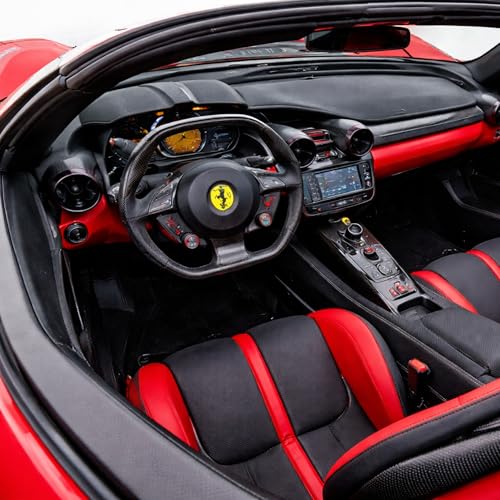 Image of 1:24 Scale LaFerrari Die Cast Metal Car Model with Openable Doors & Hood, Detailed Interior, Pull Back Action Toy Car for Kids & Collectors, Display Model