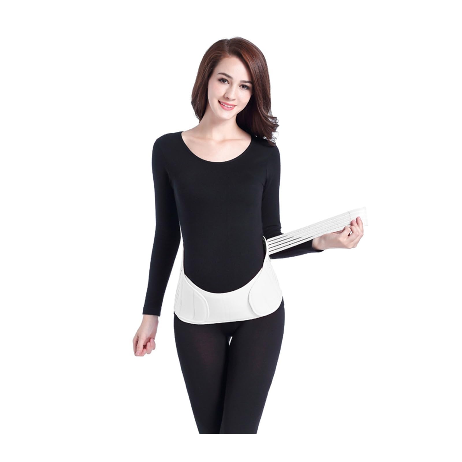 Generico Cintura di supporto per la gravidanza 3 in 1 con corsetto post-parto, fascia addominale regolabile per alleviare il mal di schiena e favorire il recupero(Black,XL)