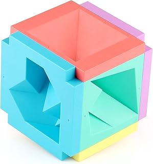 1 Year Old Baby Girl Toys Montessori Tangram Toys Stem Toy Ages 4 7 Geometric Tangram Brain Teasers 3D IQ Game Colorful Shape Pattern Baby Bath Sponge