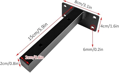 Miniatura 10 de Soporte de estante flotante oculto para montaje en pared, soportes ocultos para estanterías de hierro, muebles, cocina, oficina, estanterías,