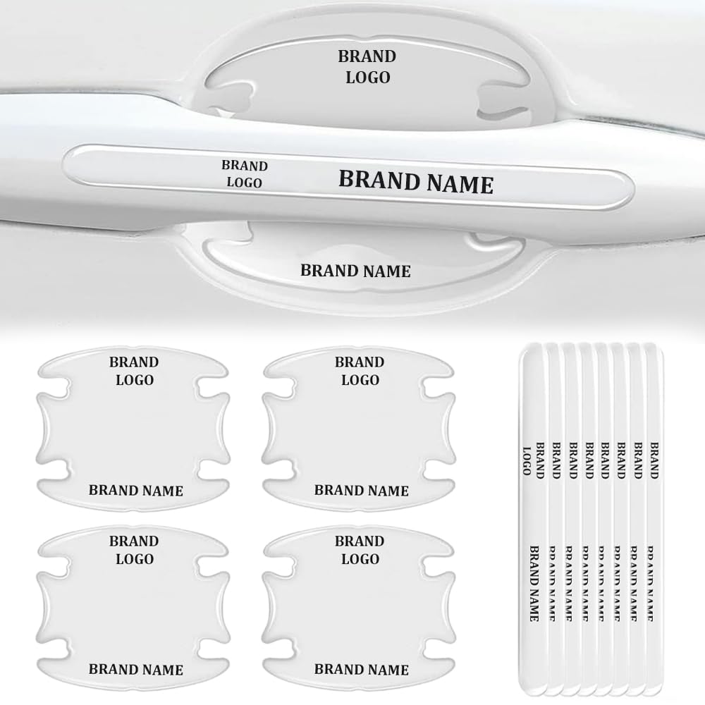 WISKA® 12PCS (8 Strip + 4 Bowl) Car Door Handle Scratch Guard Protector Car Door Sticker Accessories Amaze, Elevate, City, Hybrid, WR-V, Jazz, Brio, Civic, Mobilio