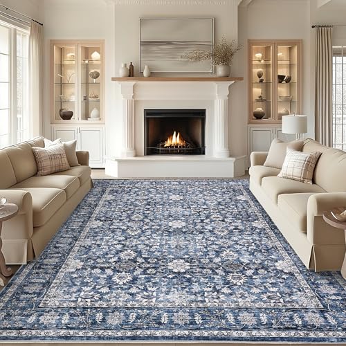 GarveeHome Vintage 9х12 Area Rug, Non Slip Backing Washable