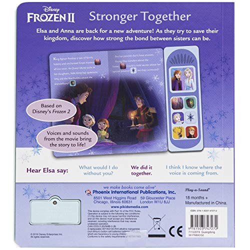 Disney Frozen 2 Elsa, Anna, and Olaf - Stronger Together Little Sound Book - PI Kids (Play-A-Sound) - Image 2