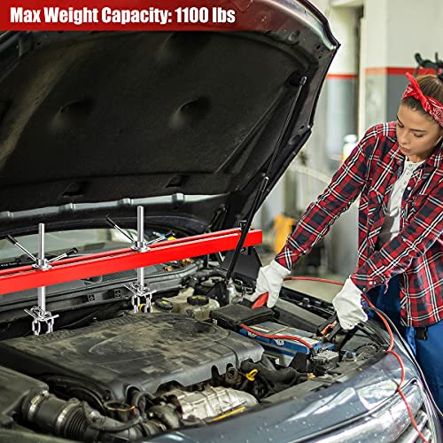 Goplus® 1100Lbs Engine Support Bar Transverse For Motor Tranny Transmission W/ 2 Points Lift Holder Hoist Dual Hooks #TOP7